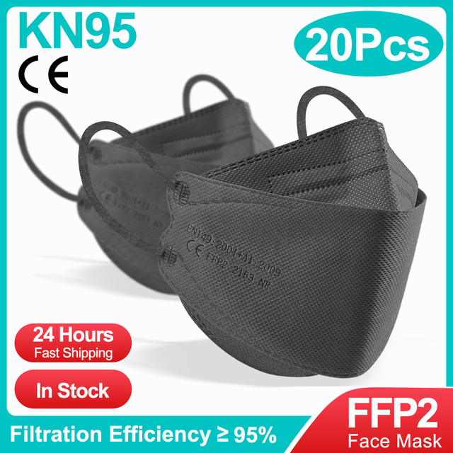 10-100pcs Korean Fish KN95 Maske FFP2 Mascarillas FPP2 Approved Health Protective Face Mask Respirator Mouth Masks ffp2fan CE