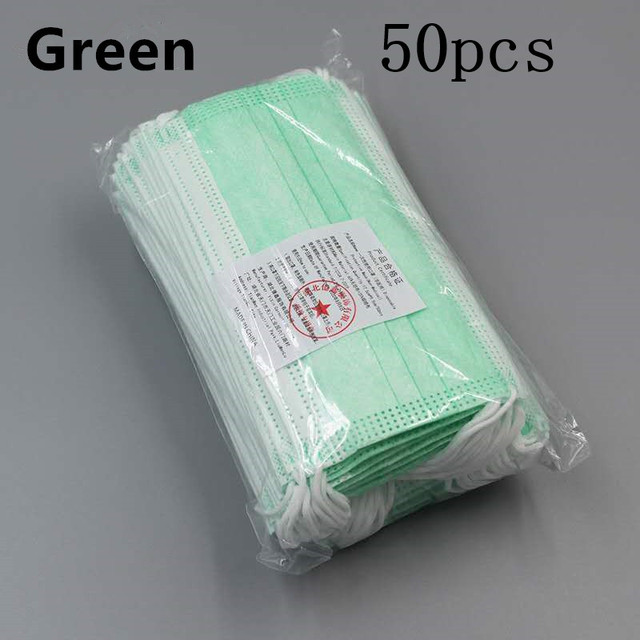 Nonwoven Disposable Masks 3 Layers Face Mask Breathable Disposable Mouth Mask Adult Mascarilla Mask 18 Hours Shipping