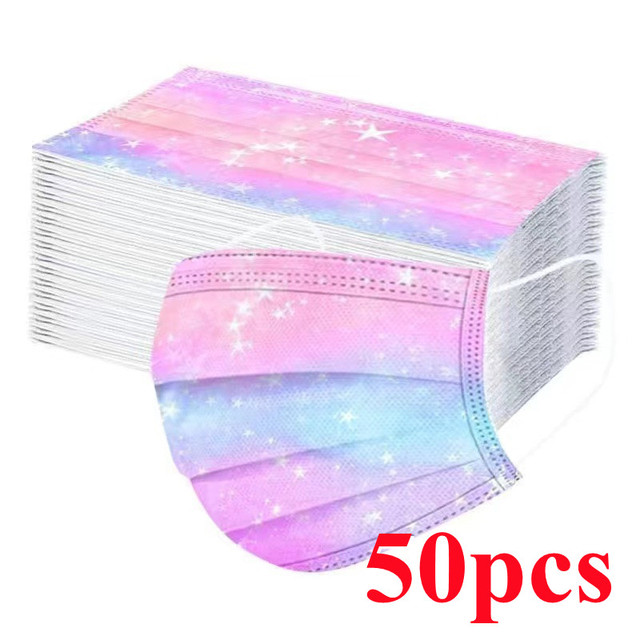 10-100pcs Disposable Face Mask 3 Layer Non-woven Filter Star Mouth Face Mask Anti-Dust Adult mascarillas quiurgicas homology adas