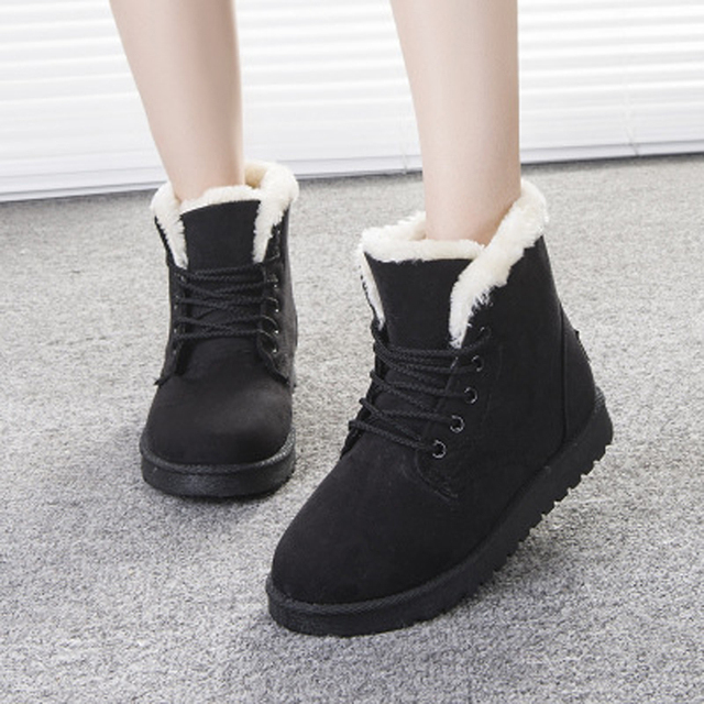 Women Anti Ski Snow Boots Big Size Plus Fleece Boots Warm Shoes For Students Shoes