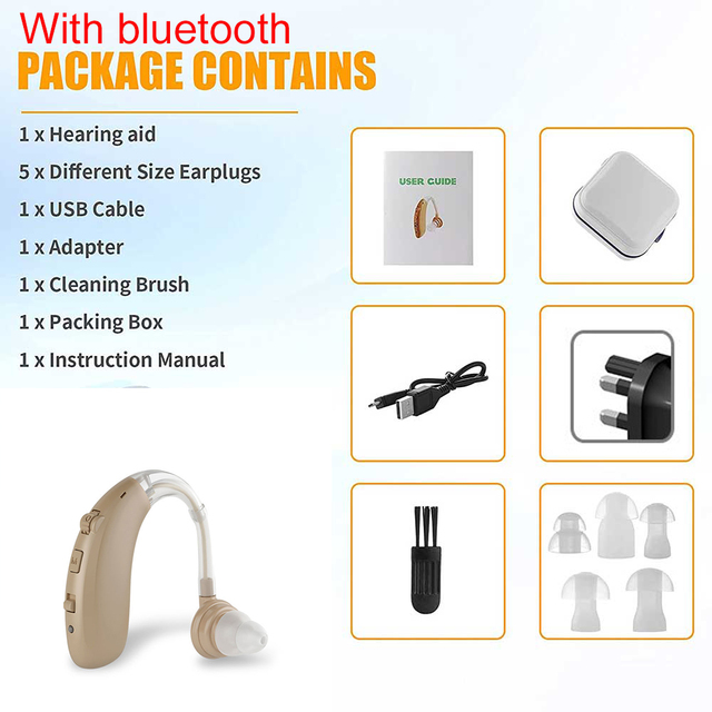 Bluetooth Hearing Aid Deaf Speaker Audio USB Hearing Aid Elderly Deaf Small Rechargeable Tone Adjustable Call