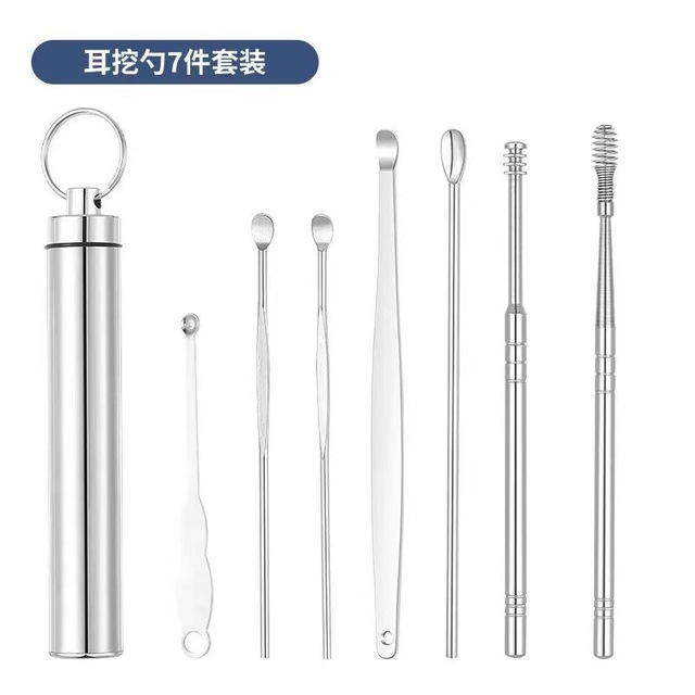 Ear Cleaning Ear Cleaner Ear Cleaning Device 6pcs Earwax Remover Ear Cleaning Kit Ear Pick Earpick Ear Cleaner Spoon Ear Care Clean Tool For Baby Adult Ear Care Set