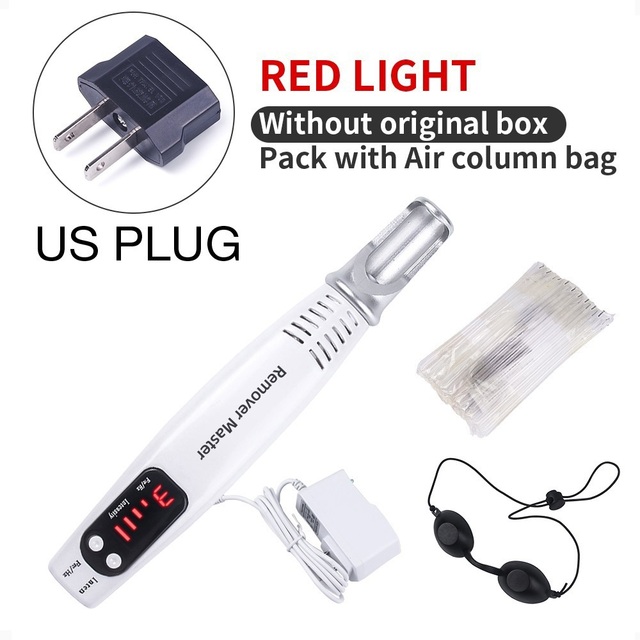 Laser pen, tattoo removal, acne removal, dark spot removal, professional blue and red laser pen for tattoo removal, laser pen for cleaning acne and dark spots. pigmentation removal machine