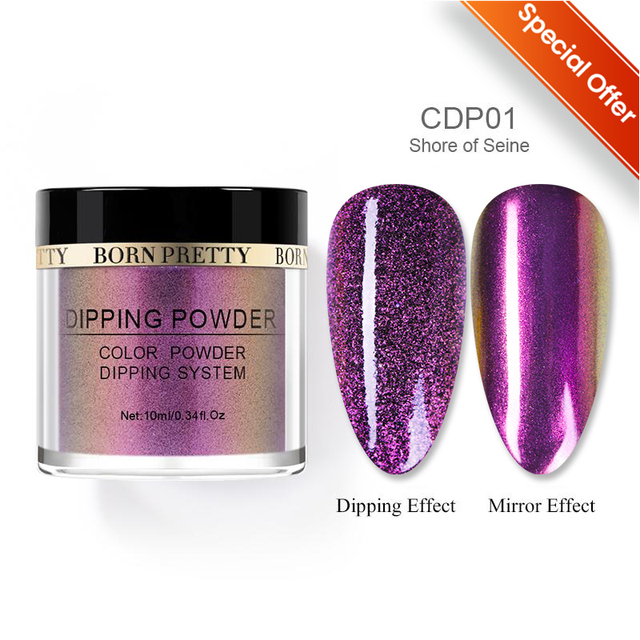 Born Pretty Dipping Nail Powder Cat Magnetic Chameleon Gradient Nail Glitter Powder Sparkle 10ml Natural Dry Dip Nails Decor