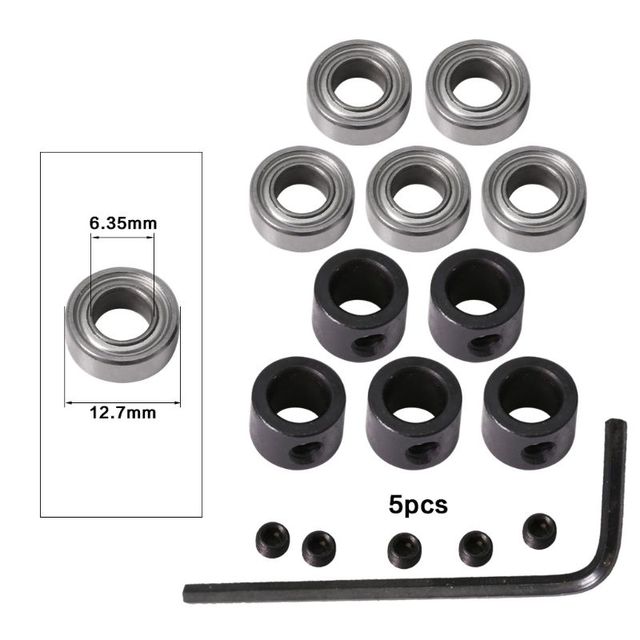 Durable steel bearing accessory kit, suitable for milling cutter heads and stem, 9 styles