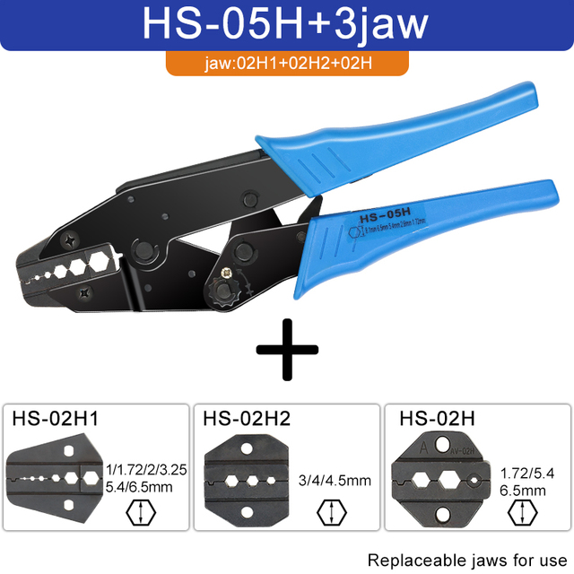 HS-05H Coaxial Cable Crimping Pliers Kit for SMA/BNC RG58, 59, 62, 174,8, 11, 188, 233 and Crimper Cutter Stripper Tools