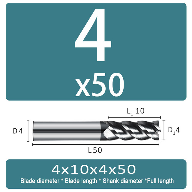 Carbide Milling Cutter 4 Flute Harden Tungsten Alloy Steel Face End Mill Lengthening 16mm 150mm Computer Tools Stainless Special HRC 65