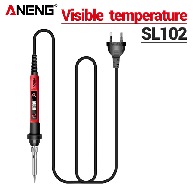 ANENG SL102 Electric Soldering Iron US/EU Plug Adjustable Temperature 220V Digital Display Portable Electric Soldering Tool