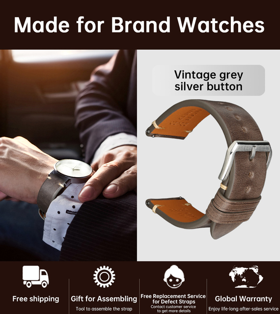 MAIKES Quick Release Watch Band Italy Vegetable Tanned Leather For Huawei Galaxy Watch 22mm Cow Watch Bracelet Leather Strap
