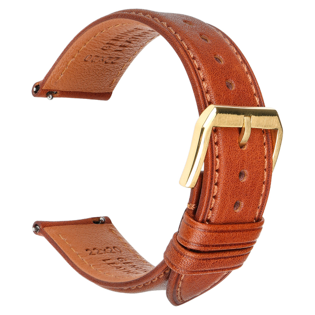 18 19 20mm 21 22mm 23 24 Leather Watch Strap Black Brown Quick Release Watchband Men Women Smart Watch Bracelet Bracelet Wristband