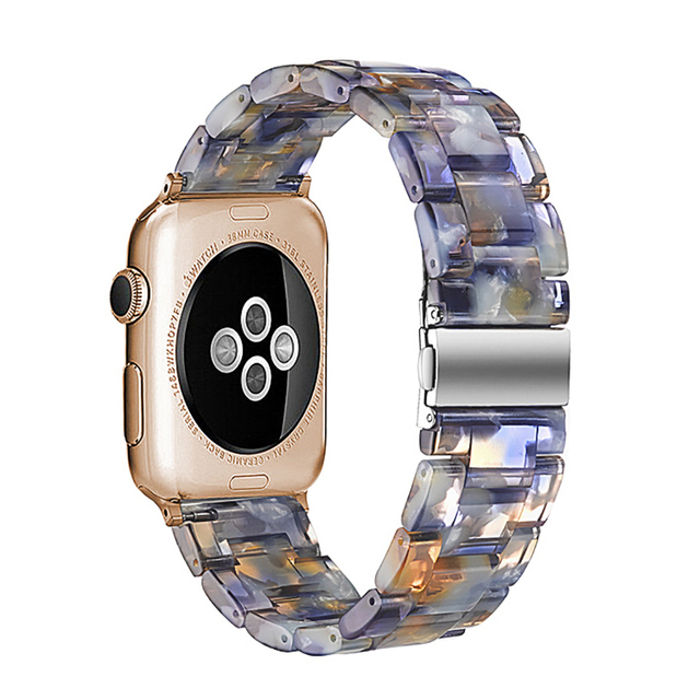 resin watches for apple watch 7 6 5 band 44mm iwatch 42mm series 4 3 2 wrist strap accessories loop 40mm replacement bracelet