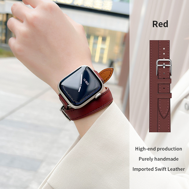 Kebitt Newest High Quality Double Round Band for Apple Watch Series 7 6 Se 5 4 3 2 1 Iwatch Strap Fashion Men Women 14mm Width