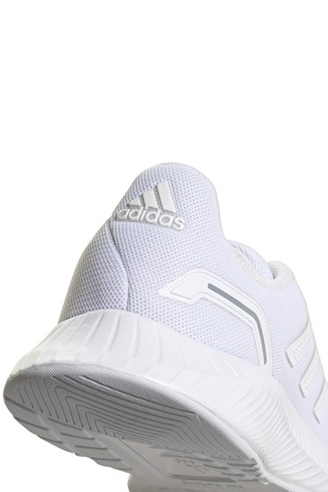 adidas White RunFalcon Youth & Junior Lace Trainers