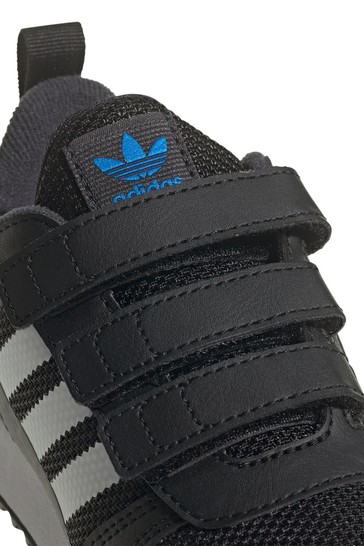 adidas originals Black Zx Junior Strap Trainers