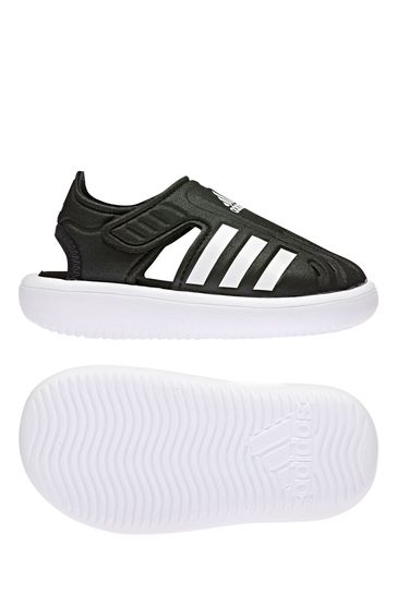 صندل Adilette أسود للأطفال الصغار من Adidas