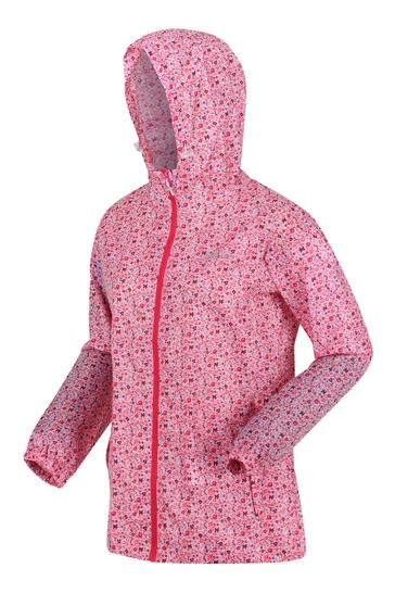 Regatta Womens Pink Printed Waterproof Pack It Jacket