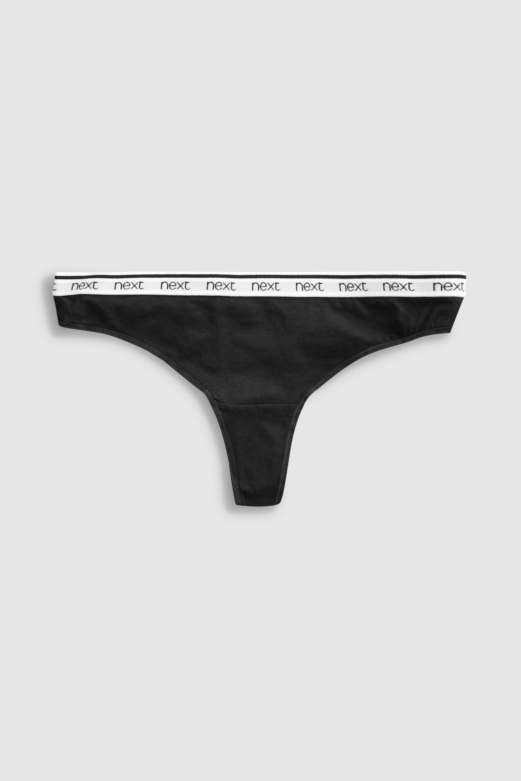 Cotton Rich Logo Knickers 4 Pack Thong