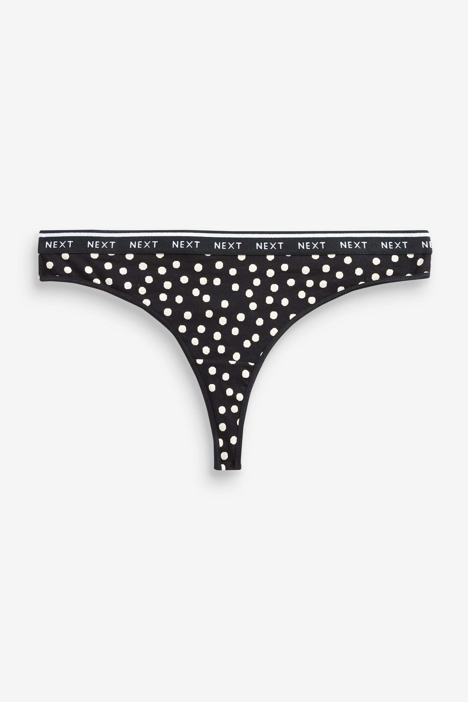 Cotton Rich Logo Knickers 4 Pack Thong