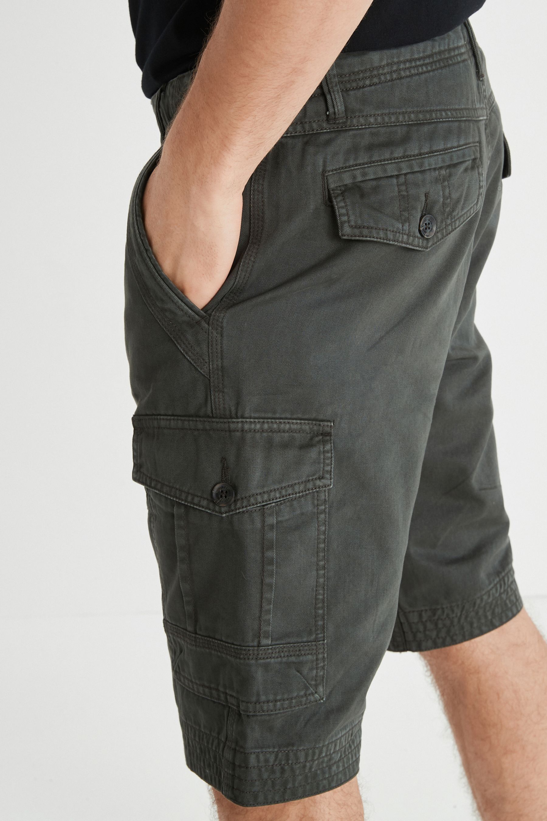 Premium Laundered Cargo Shorts Longer Length