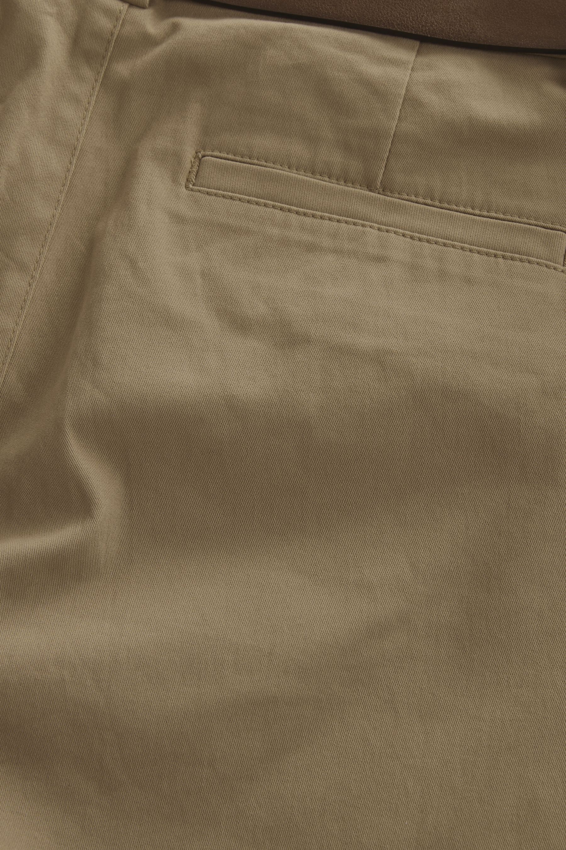 Belted Soft Touch Chino Trousers Straight Fit