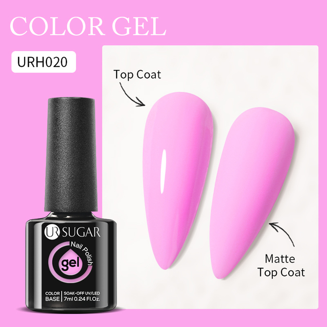 UR SUGAR 7ml Nude Pink Color Gel Nail Polish Glass Bottle Spring Summer UV LED Gel Varnish Manicure Semi Permanent Nail Art