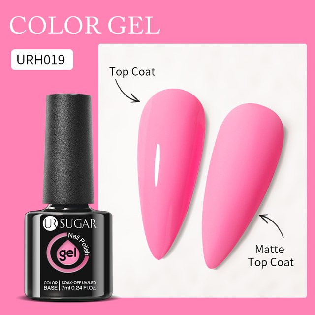 UR SUGAR 7ml Nude Pink Color Gel Nail Polish Glass Bottle Spring Summer UV LED Gel Varnish Manicure Semi Permanent Nail Art