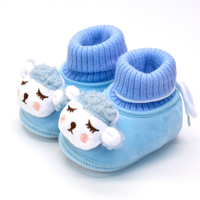 2022 New Winter Baby Shoes Infant Cotton Shoes Warm Shoes Plush Thick Medium High Tube Sock Baby Toddler Shoes Soft Shoes