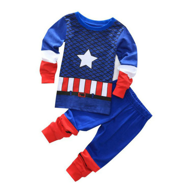 Children's Clothing Set Boys Sleepwear Kids Clothes Spider Pajamas Set Baby Girls Cotton Cartoon Pajamas Spring Autumn Pajamas