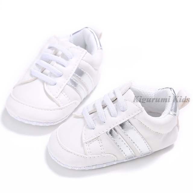 Soft Sole Leather Striped Boy Shoes Baby Girl Shoes Children Sport Running Shoes Newborn Baby First Walkers Toddler Kids Sneaker