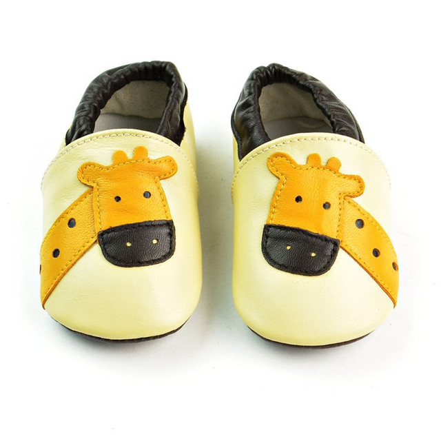 Unisex Infant Baby Shoes Toddler Toddler Baby Soft Soled Cowhide Bottom Skid-Proof Boys Girls Animal First Walkers 0-24 Month