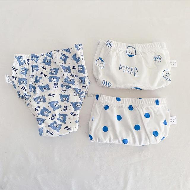 3 Pieces/Lot Baby Training Pants 6 Layers Baby Cloth Diapers Reusable Washable Cotton Elastic Waist Cloth Diaper 8-18kg Nappy