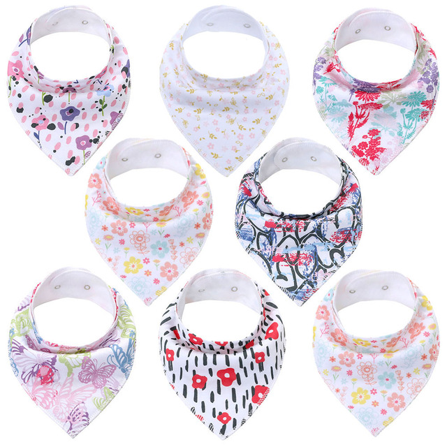 8pcs Civarua Kids Baby Bibs Newborn Baby Bandana Drool Bibs Super Soft Bandana Bibs for Boys and Girls 100% Organic Cotton Bibs