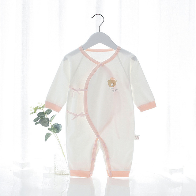 Spring Autumn Newborn Baby Romper Soild Color Baby Clothes Girl Rompers Cotton Jumpsuit Baby Half Sleeve Infant Boys Romper