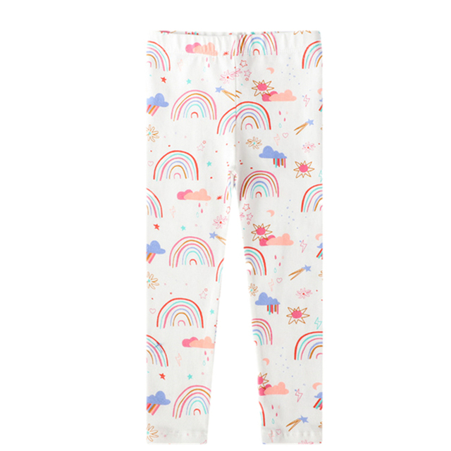 2022 Cotton Unicorn Print Children Leggings Children Leggings Breathable Elastic Trousers Spring Girls 2-8 Years Trousers