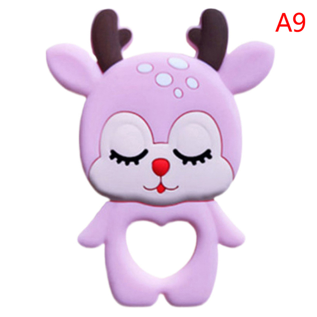 Baby Silicone Teether Christmas Tree Sika Deer Baby Fidget Toys Snowflake Pacifier Chain Food Grade Silicone Baby Accessories