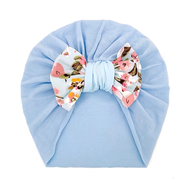 Baby Hat Bows Knot Hat Floral Bowknot Knit Newborn Bonnet Headwear