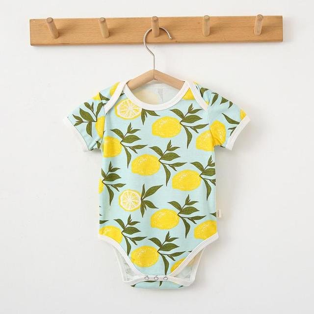 YG Summer New Cotton Short Sleeve Tight Jumpsuit Newborn Cute Jumpsuit Baby Boy Girl Baby Clothes 0-2 Years Baby Clothes