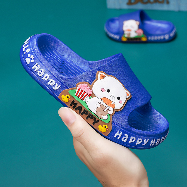 Children's slippers summer cartoon cute anti-skid soft bottom small children's room bath boys and girls home baby cold slippers