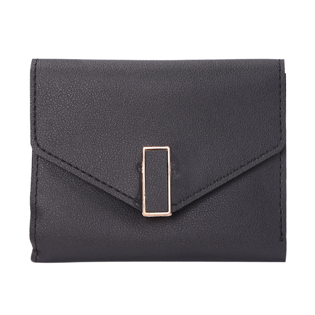 Fashion Women Solid Color Credit Card ID Card Multiple Slot Card Holder Ladies Casual PU Leather Small Coin Purse Pocket Wallet