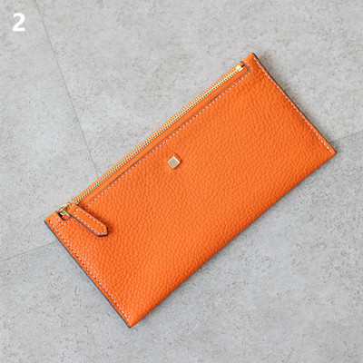 Women's Genuine Leather Long Wallet With Card Holder Fashion Clutch High Quality Zipper Bag