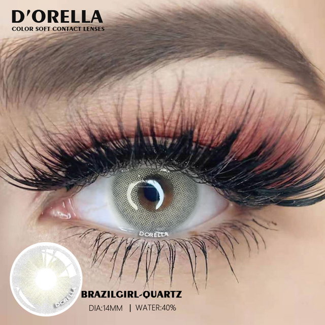 D'ORELLA 1 Pair (2pcs) Natural Color Lenses Eyes Annual Color Contact Lenses For Eyes Beauty Contact Lenses Eye Cosmetic Colored Lenses