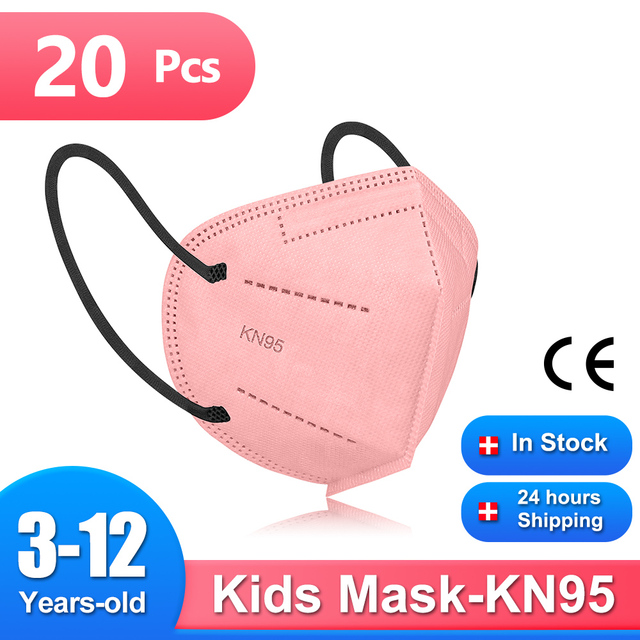 Children 3-12 Years KN95 Kids Mask Children FPP2 Masks Morandi Baby Mask ffp2 Children 5 Layers Children Mask KN95 Face Masks