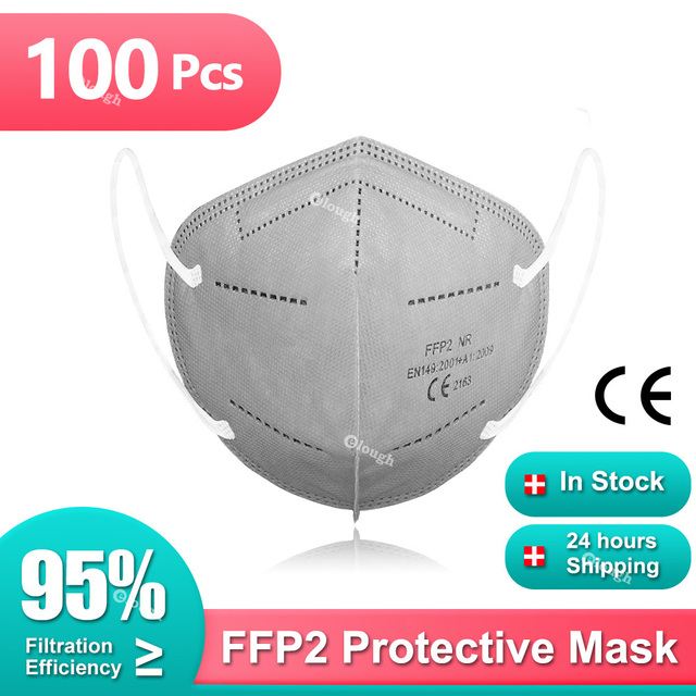 FFP2 Masks KN95 Mascarillas Homolokada 5 Layers ffp2fan CE Respiratory Mask FPP2 Protective Face Mask KN 95 Masque Adult