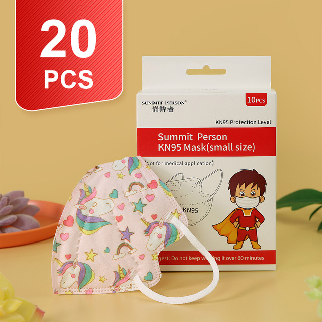 Ninos Mascarilla FPP2 KN95 Mask for Kids 4-13 Old Masky Kinder 5ply Single Pack Security Ffp2