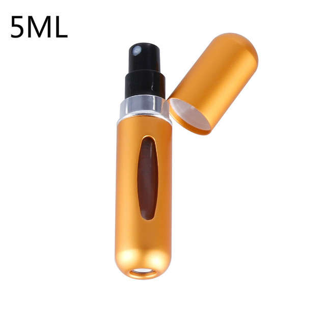 5ml Perfume Atomizer Portable Liquid Container For Cosmetics Small Aluminum Atomizer Coachella Empty Bottle Refillable For Travel