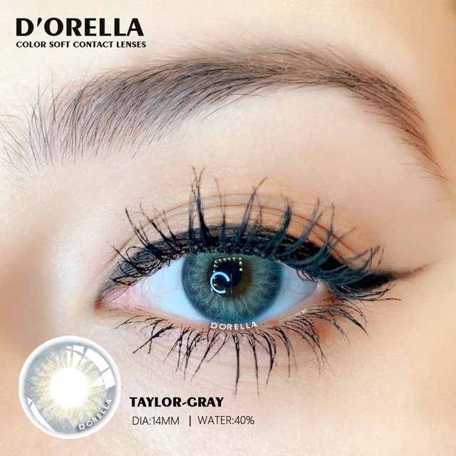 D'ORELLA 1 Pair (2pcs) Natural Color Lenses Eyes Annual Color Contact Lenses For Eyes Beauty Contact Lenses Eye Cosmetic Colored Lenses