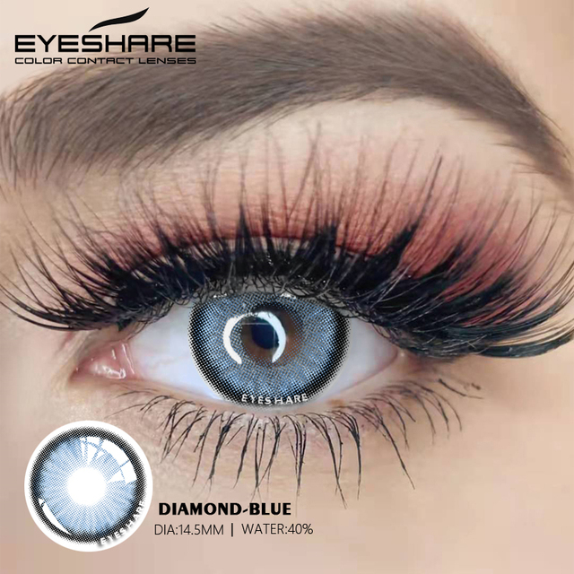 Ishihair Natural Colored Lenses For Eyes 2pcs Annual Blue Eyes Colored Lenses Beautiful Makeup Contact Lenses