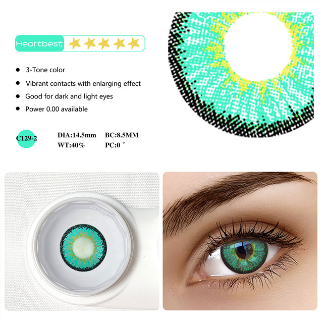 1 Pair 3 Tones Contact Lenses For Eye Popular Lens Eye Color USA Cosplay 12 Colors Cosmetic Contact Lens Fast Delivery