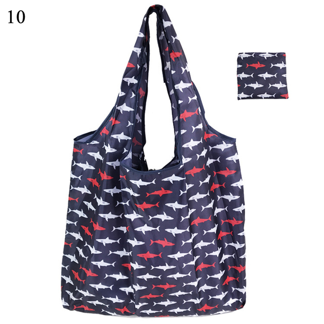 Environmental Shopping Bag Women Foldable Casual Handbag Floral Multifunctional Convenient Shopping Pouch Large Capacity Bag