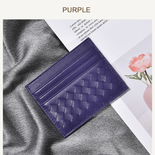 100% Leather Credit Card Men Ultra-thin Brand Business Card Multiple Card Slots Anti Degaussing Simple Women Card Bags